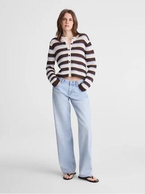 NWT madewell Open-Stitch Crewneck Sweater